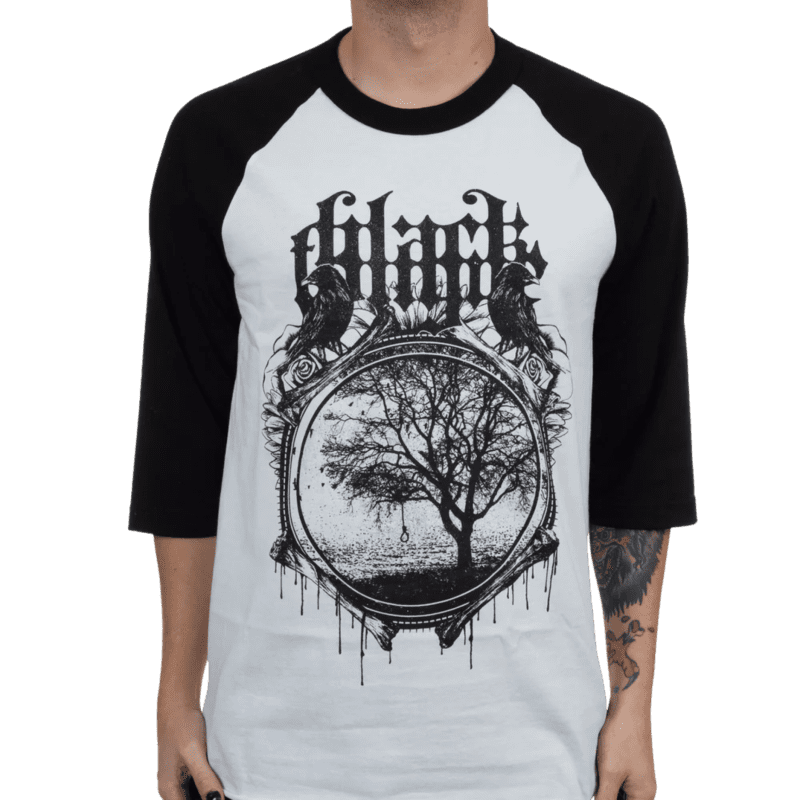 Black Tongue Murder Of Crows Baseball Tee